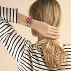 Liens Bracelet, Gold finish, Black / White image number 3